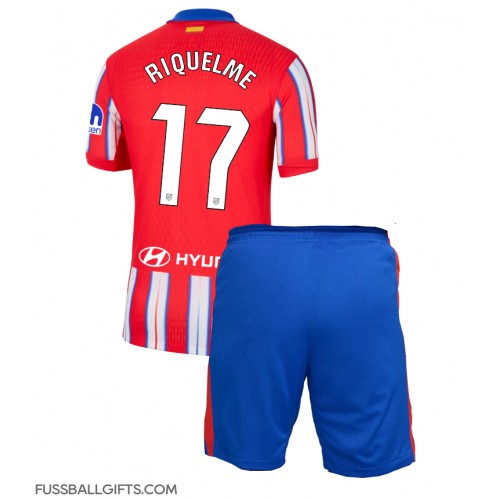 Atletico Madrid Rodrigo Riquelme #17 Fußballbekleidung Heimtrikot Kinder 2024-25 Kurzarm (+ kurze hosen)